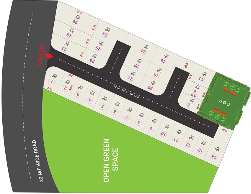 Master Plan of Greenera Gardenvilla in Dholera, Ahmedabad - Image 377367