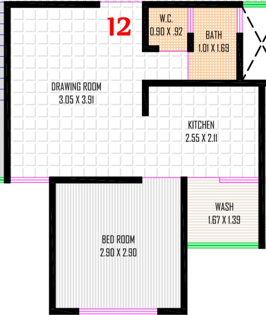 1 BHK Flat in Ruchi Kesar Residency in Narol, Ahmedabad - Image 906897