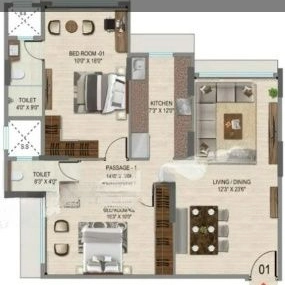 2 BHK Flat in VKG Krishna Residences in Andheri East, Mumbai - Image 907722
