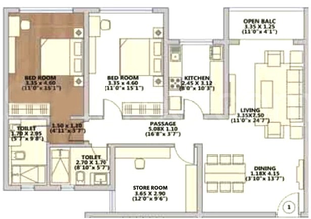 2 BHK Flat in K Raheja Vistas in Andheri East, Mumbai - Image 907716
