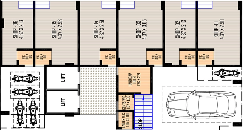 Floor Plan of Commercial Ruchi Kesar Residency in Narol, Ahmedabad - Image 377384