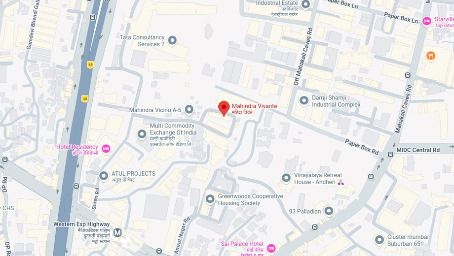 Location of Mahindra Vivante - Image 379199