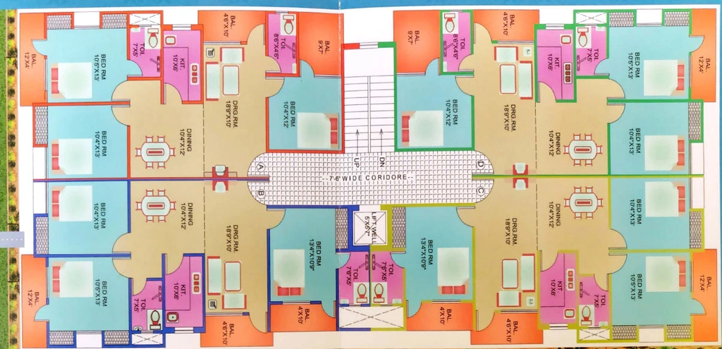 Floor Plan of Yash Sneh Vatika in Samlong, Ranchi - Image 381024