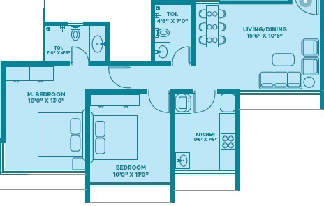 2 BHK Flat in Suparshwa Urbana in Andheri East, Mumbai - Image 907032