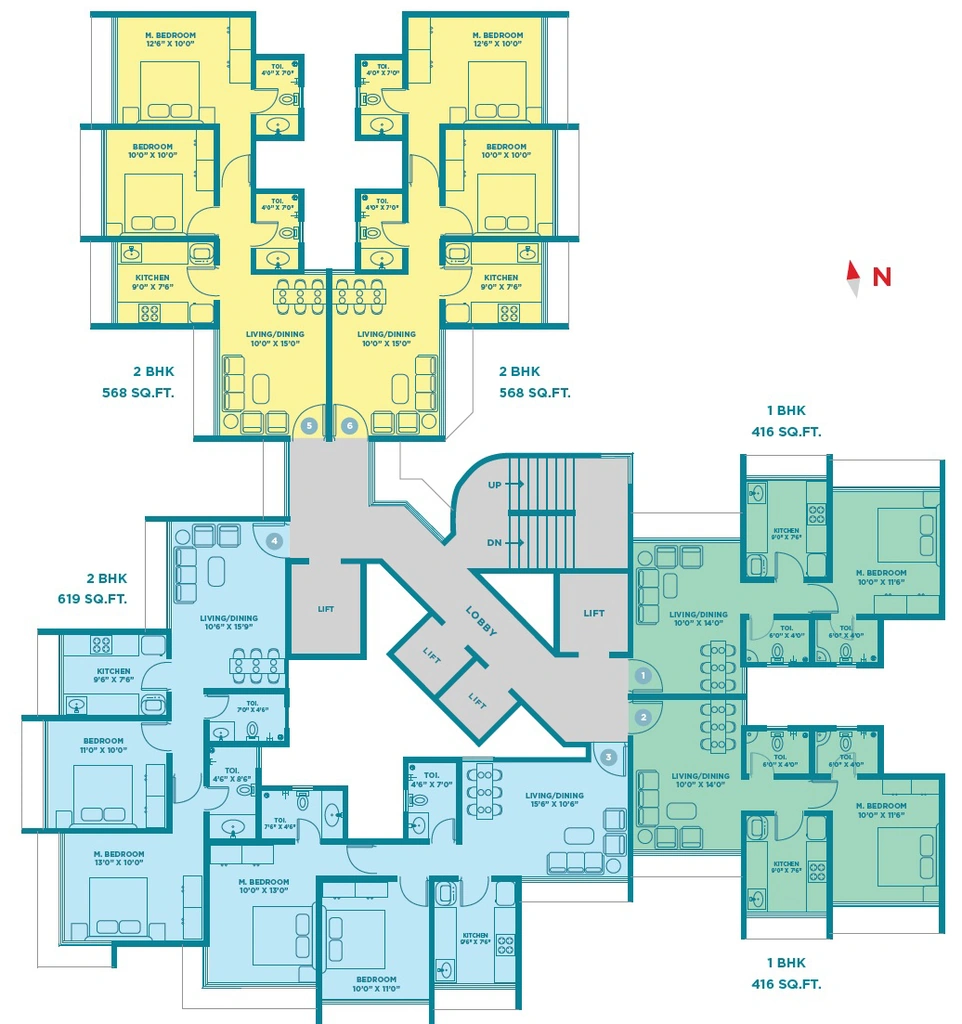 Floor Plan of Suparshwa Urbana in Andheri East, Mumbai - Image 377725