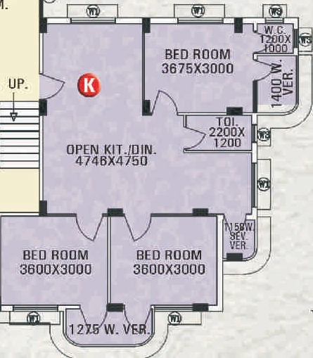 3 BHK Flat in Aatreyee Nirman Anjwainee in Dum Dum, Kolkata - Image 906911