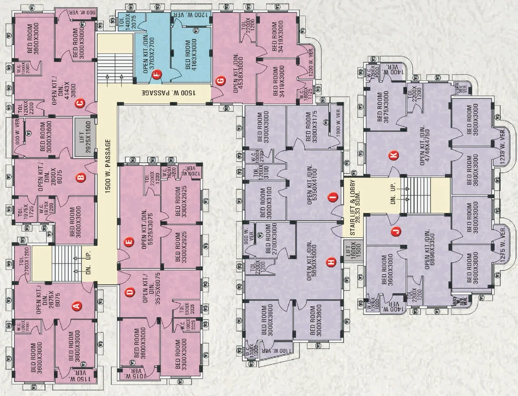 Floor Plan of Aatreyee Nirman Anjwainee in Dum Dum, Kolkata - Image 377441