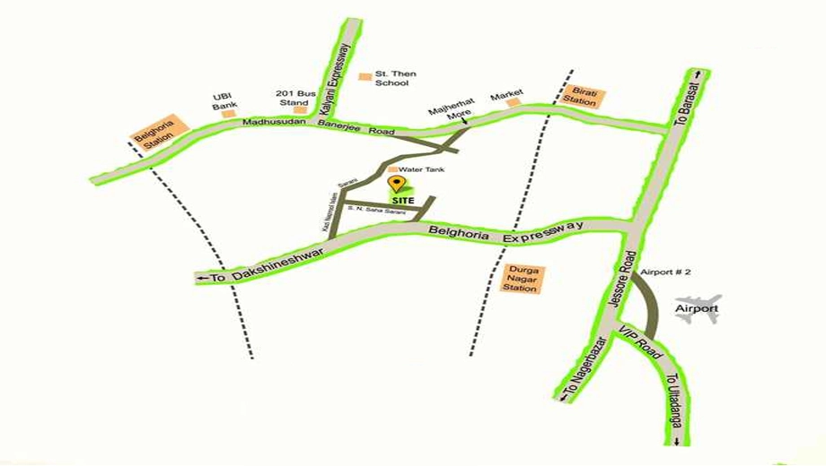 Location of Mereit Gardenia in Durganagar, Kolkata - Image 377475