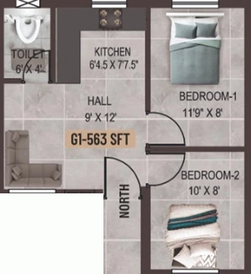 2 BHK Flat in Crest Uberta in Anakaputhur, Chennai - Image 906945