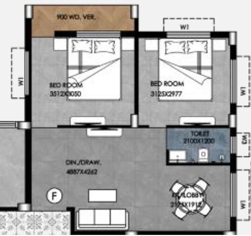 2 BHK Flat in Vinayak Enclave in Teghoria, Kolkata - Image 906955