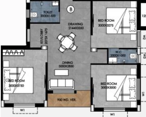 3 BHK Flat in Vinayak Enclave in Teghoria, Kolkata - Image 906956