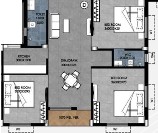 3 BHK Flat in Vinayak Enclave in Teghoria, Kolkata - Image 906958