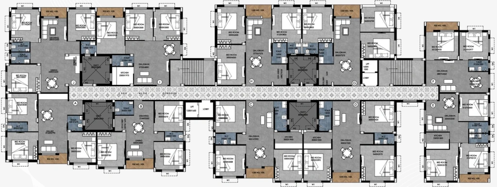 Floor Plan of Vinayak Enclave in Teghoria, Kolkata - Image 377544