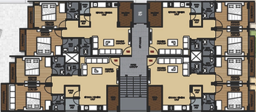 Floor Plan of Pearl Residency in Vejalpur, Ahmedabad - Image 377523