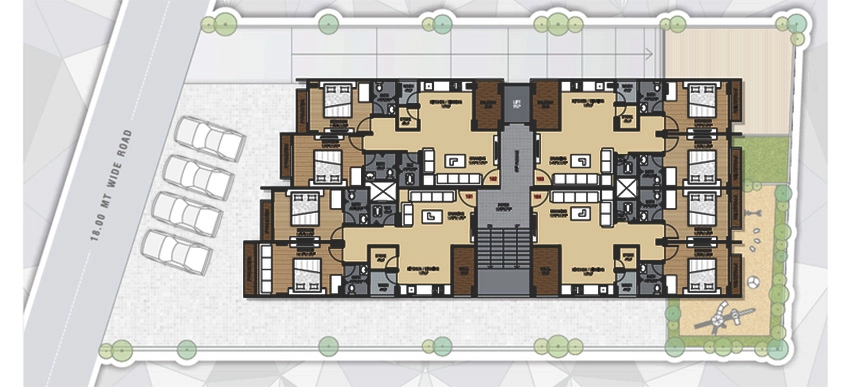 Master Plan of Pearl Residency in Vejalpur, Ahmedabad - Image 377522