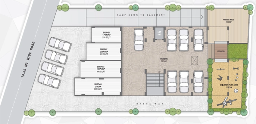 Master Plan of Commercial Pearl Residency in Vejalpur, Ahmedabad - Image 377531