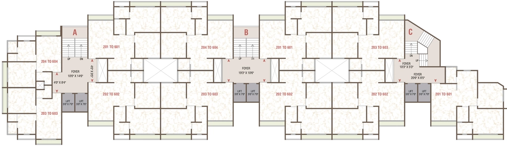 Floor Plan of Rajvi Rivera in Nava Vadaj, Ahmedabad - Image 377572