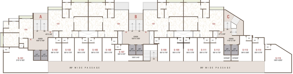Floor Plan of Commercial Rajvi Rivera in Nava Vadaj, Ahmedabad - Image 377581