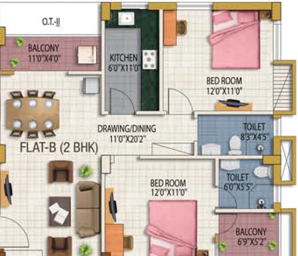 2 BHK Flat in Akshat Laxmi Garden in Howrah, Kolkata - Image 906971