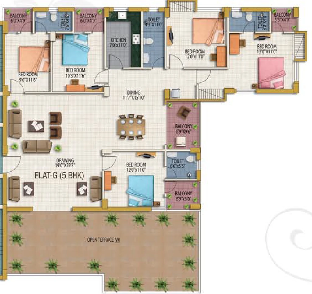 5 BHK Flat in Akshat Laxmi Garden in Howrah, Kolkata - Image 906975