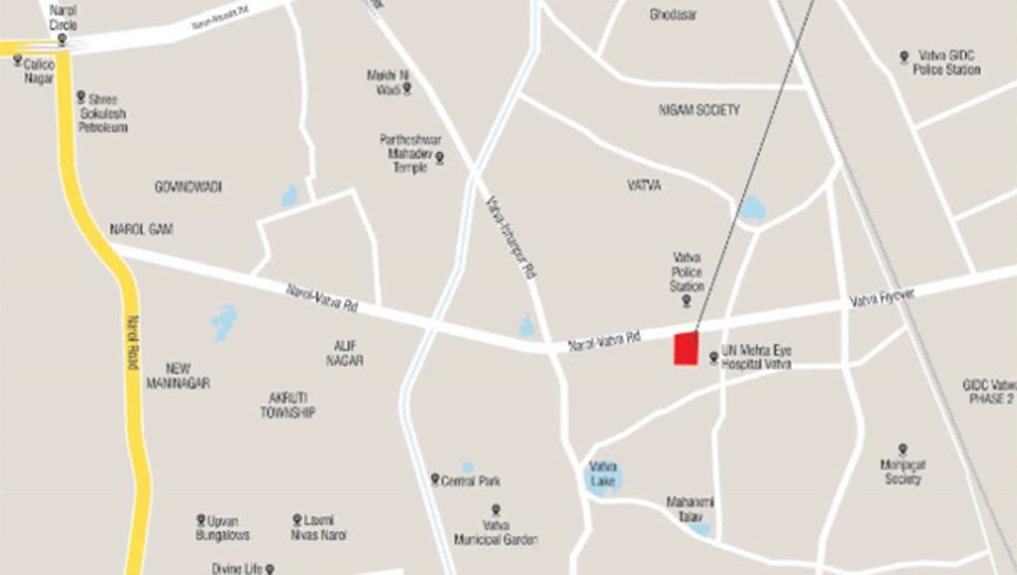 Location of Rashmi Royal in Vatva, Ahmedabad - Image 377604