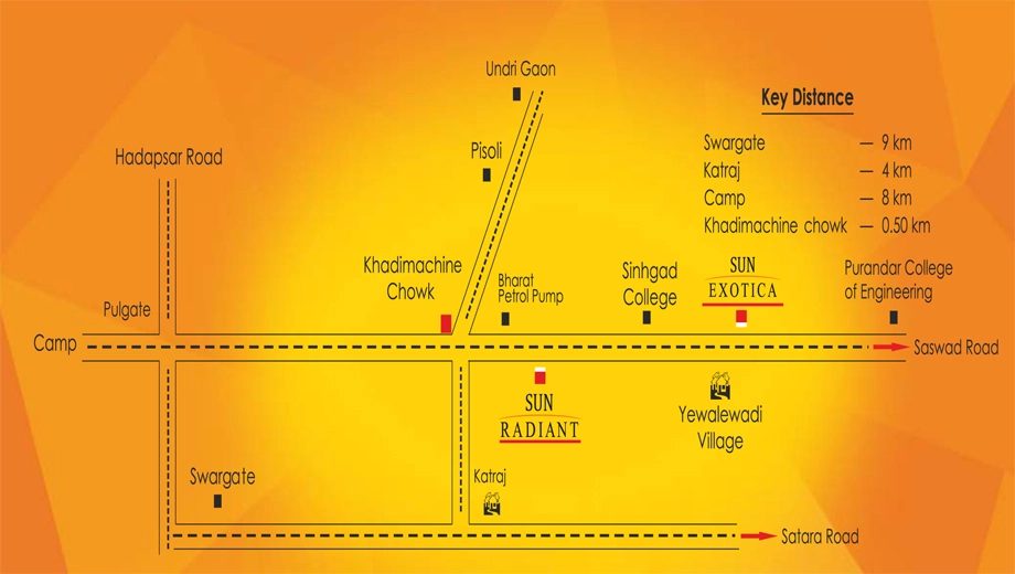 Location of Commercial Mittal Sun Radiant in Kondhwa, Pune - Image 381263