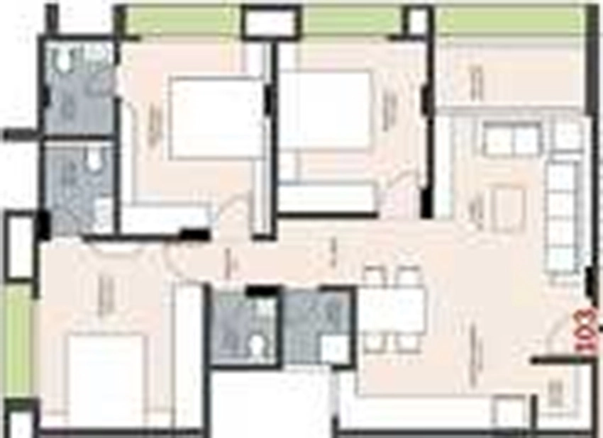 3 BHK Flat in Rivya New Devang Elegance in Maninagar, Ahmedabad - Image 906995