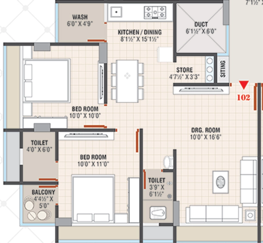 2 BHK Flat in Sahaj Leela Height in Nikol, Ahmedabad - Image 907000