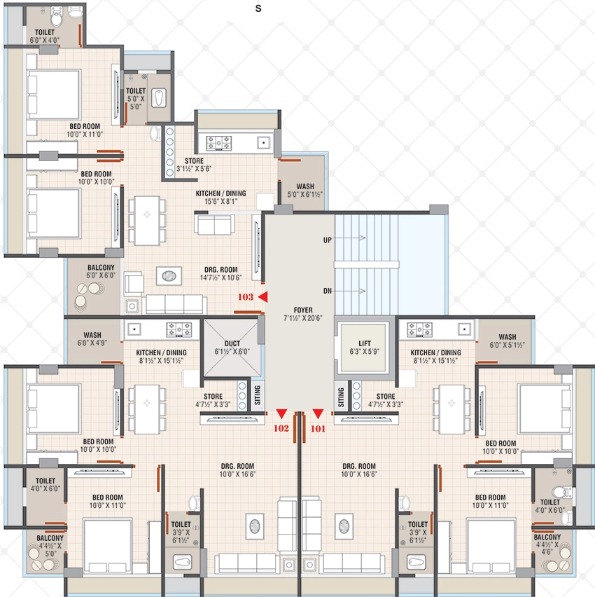 Floor Plan of Sahaj Leela Height in Nikol, Ahmedabad - Image 377646