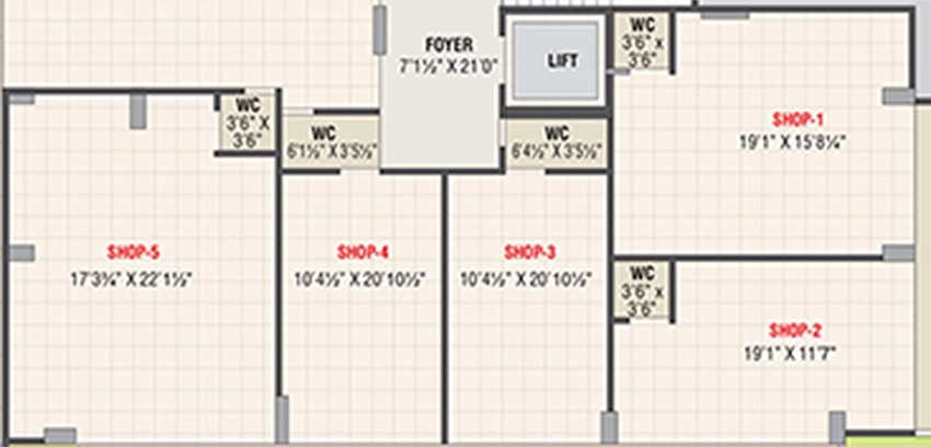 Floor Plan of Commercial Sahaj Leela Height in Maninagar, Ahmedabad - Image 377653