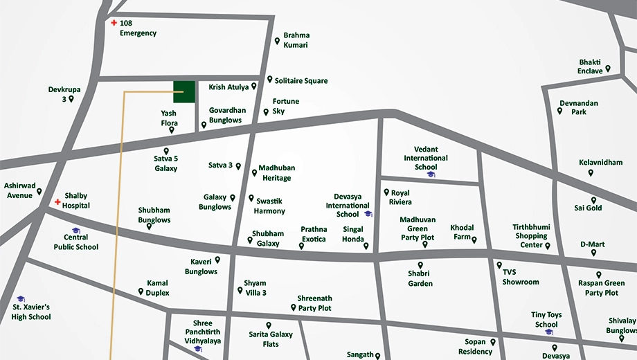 Location of Commercial Sahaj Leela Height in Maninagar, Ahmedabad - Image 377651
