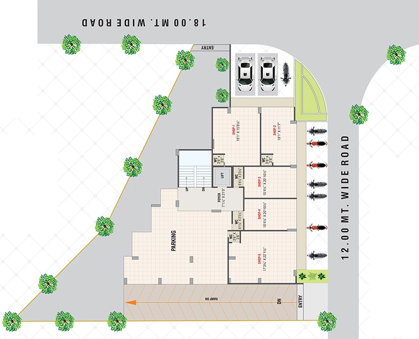 Master Plan of Commercial Sahaj Leela Height in Maninagar, Ahmedabad - Image 377652