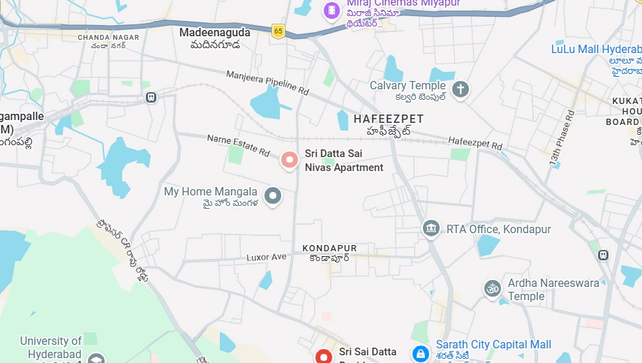 Location of Fido Sri Datta Sai Nivas in Kondapur, Hyderabad - Image 377794
