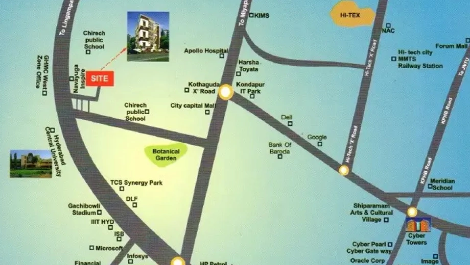 Location of Infocitys Magnus in Kondapur, Hyderabad - Image 377845