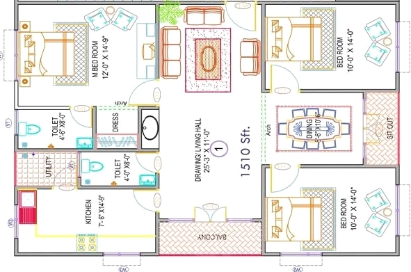 3 BHK Flat in KBRS Dakshiths Residency in Kondapur, Hyderabad - Image 907108