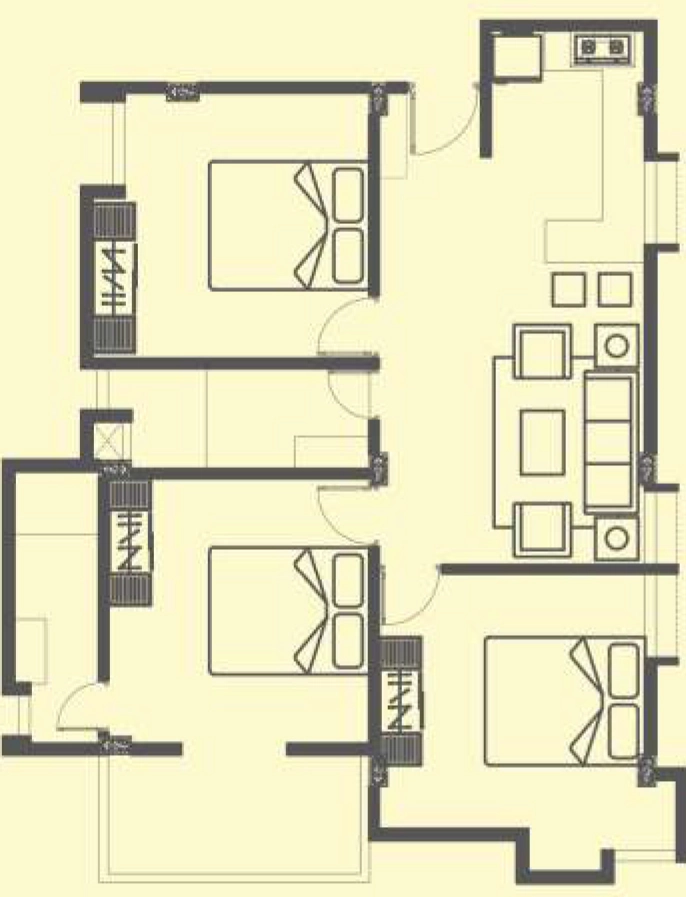 3 BHK Flat in Lakshmi Oasis in Howrah, Kolkata - Image 907018
