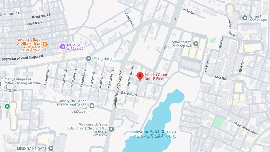 Location of Mahitha Green Oaks in Madinaguda, Hyderabad - Image 377857