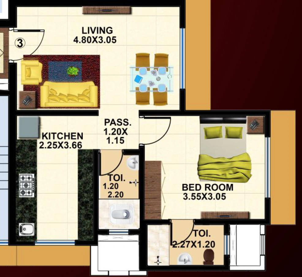 2 BHK Flat in Tista Impex Arpit in Andheri East, Mumbai - Image 908867