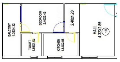 1 BHK Flat in NSK Nikhil Krishna Royale in Hafeezpet, Hyderabad - Image 907116