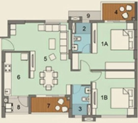2 BHK Flat in Ambuja Utpalaa The Condoville in Anandapur, Kolkata - Image 907154