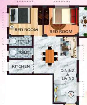 2 BHK Flat in NB Vrindavan Garden in Howrah, Kolkata - Image 907035