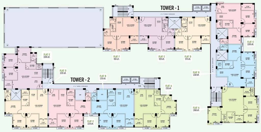 Floor Plan of Propertymen Mark in Howrah, Kolkata - Image 377753