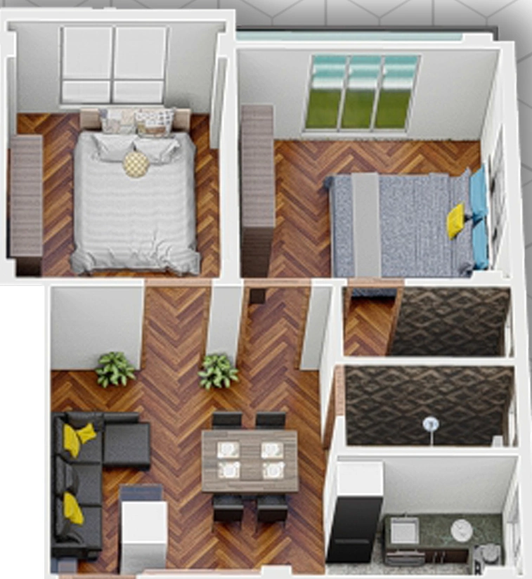 2 BHK Flat in Sai Royal Palace in Bally, Kolkata - Image 907043
