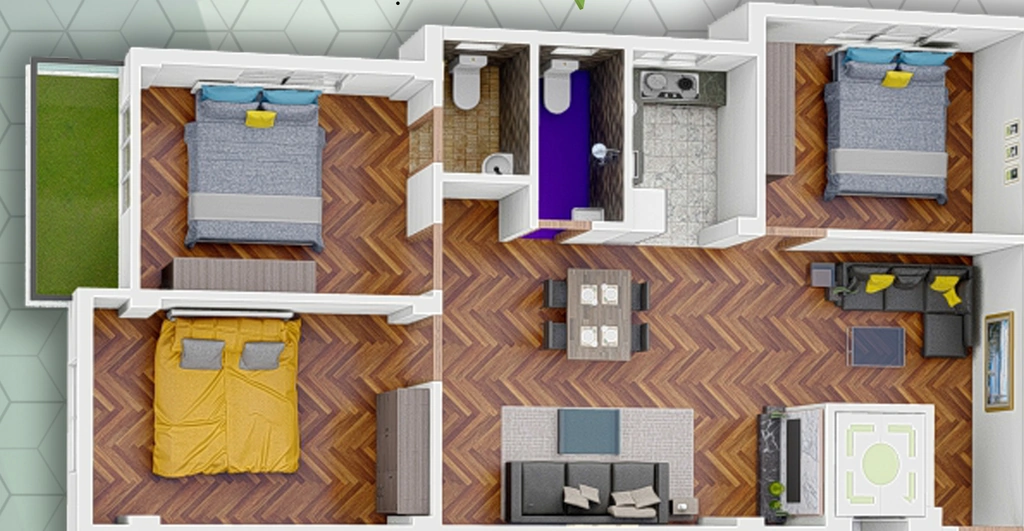 3 BHK Flat in Sai Royal Palace in Bally, Kolkata - Image 907044