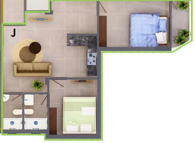2 BHK Flat in SK Royal Estates in Bally, Kolkata - Image 907046