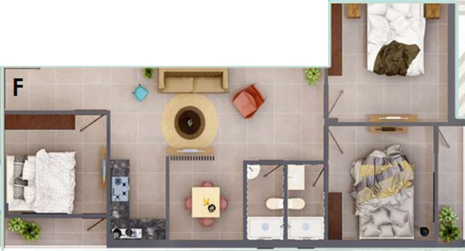 3 BHK Flat in SK Royal Estates in Bally, Kolkata - Image 907047