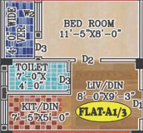 1 BHK Flat in Unikue Bee Gee in Howrah, Kolkata - Image 907075