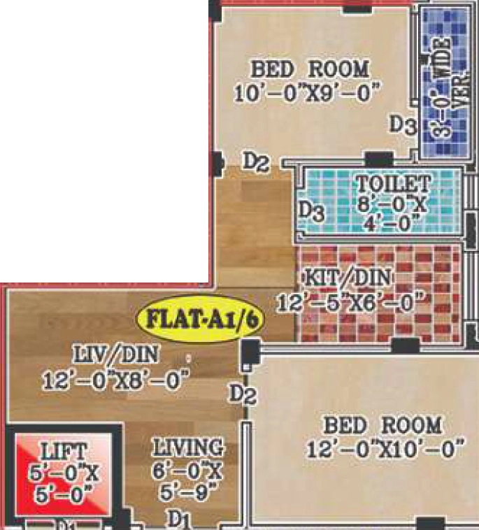 2 BHK Flat in Unikue Bee Gee in Howrah, Kolkata - Image 907076