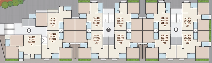Floor Plan of Sanidhya Sky in Vinzol, Ahmedabad - Image 377852