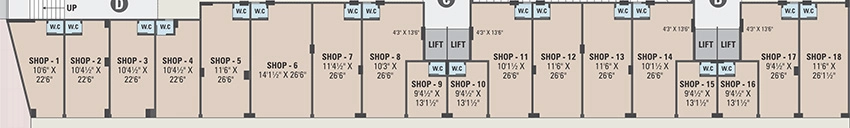 Floor Plan of Commercial Sanidhya Sky in Vinzol, Ahmedabad - Image 377867